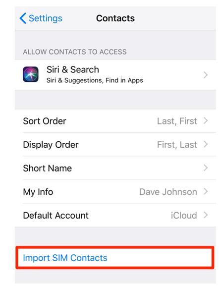 How to Transfer Contacts from Android to iPhone using SIM Card - Step 8